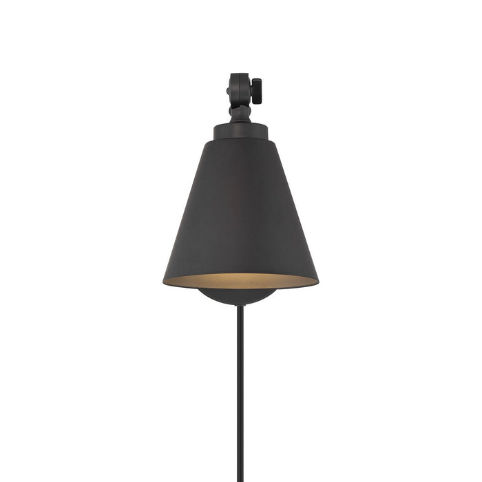 Meridian M90108MBK One Light Wall Sconce (Set of 2), Matte Black