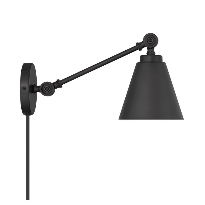 Meridian M90108MBK One Light Wall Sconce (Set of 2), Matte Black