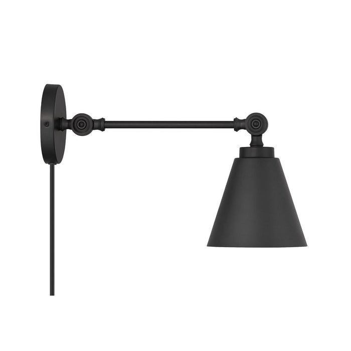 Meridian M90108MBK One Light Wall Sconce (Set of 2), Matte Black