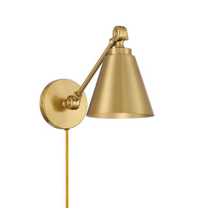 Meridian M90108NB One Light Wall Sconce (Set of 2), Natural Brass