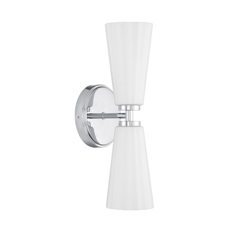 Meridian M90109CH Two Light Wall Sconce, Chrome