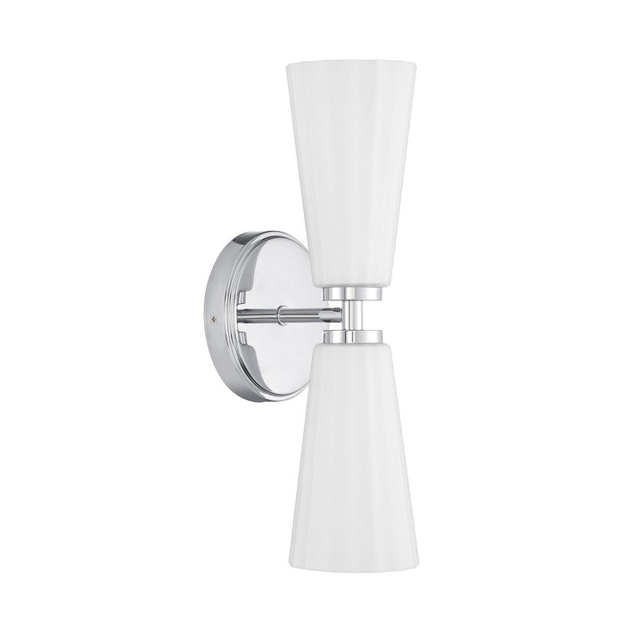 Meridian M90109CH Two Light Wall Sconce, Chrome