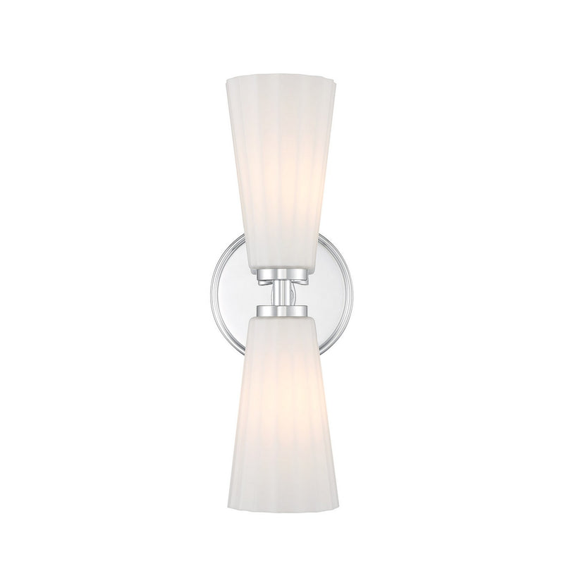 Meridian M90109CH Two Light Wall Sconce, Chrome