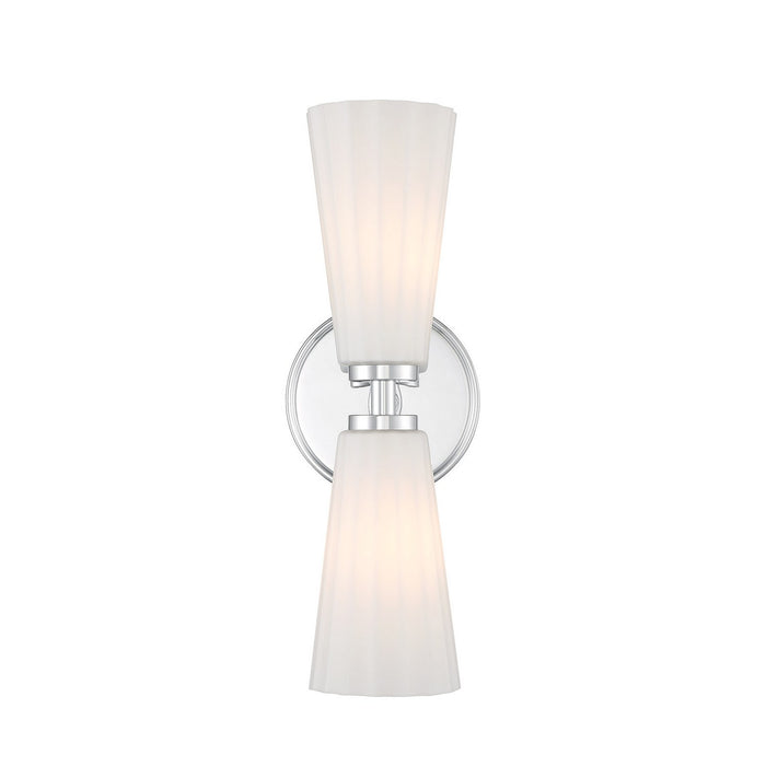 Meridian M90109CH Two Light Wall Sconce, Chrome