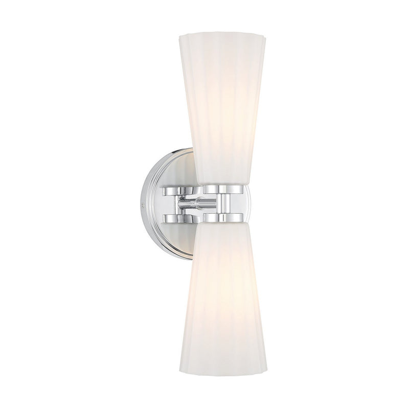 Meridian M90109CH Two Light Wall Sconce, Chrome