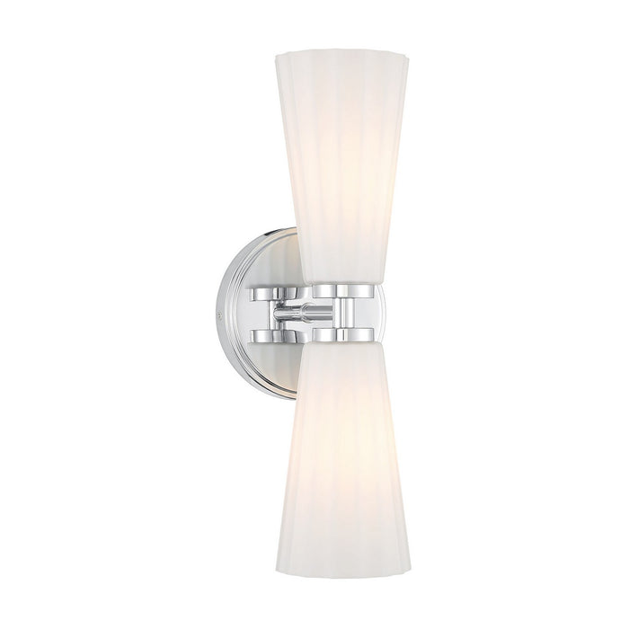 Meridian M90109CH Two Light Wall Sconce, Chrome