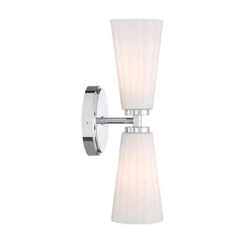 Meridian M90109CH Two Light Wall Sconce, Chrome