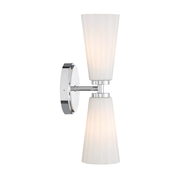 Meridian M90109CH Two Light Wall Sconce, Chrome