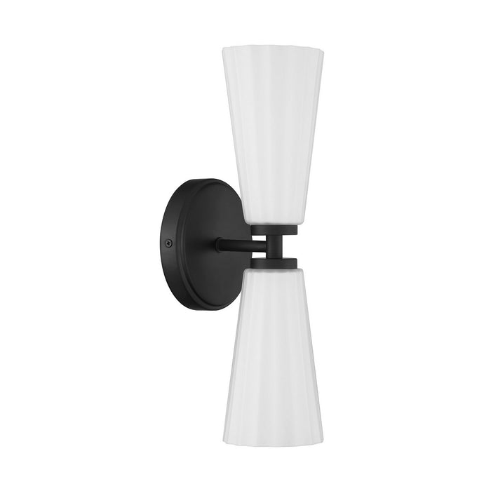 Meridian M90109MBK Two Light Wall Sconce, Matte Black
