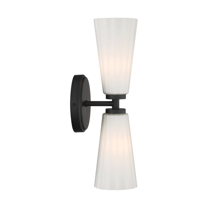 Meridian M90109MBK Two Light Wall Sconce, Matte Black