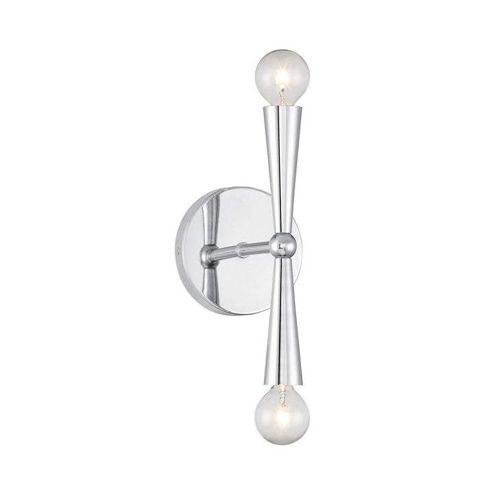 Meridian M90110CH Two Light Wall Sconce, Chrome