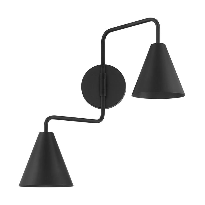 Meridian M90111MBK Two Light Wall Sconce, Matte Black