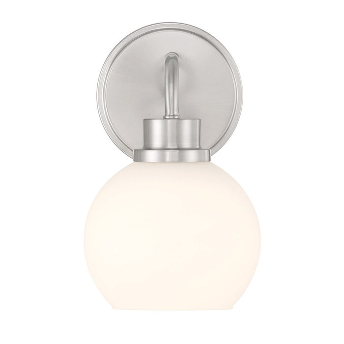 Meridian M90112BN One Light Wall Sconce, Brushed Nickel