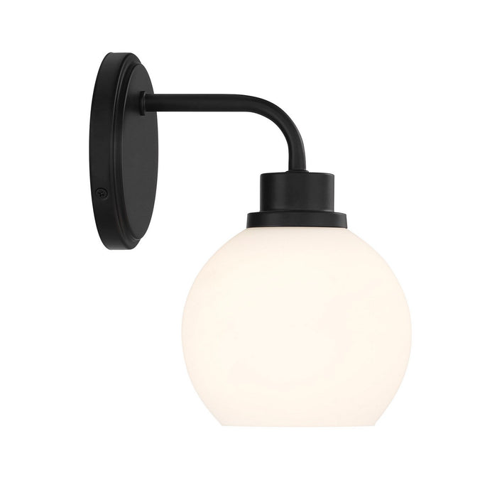Meridian M90112MBK One Light Wall Sconce, Matte Black