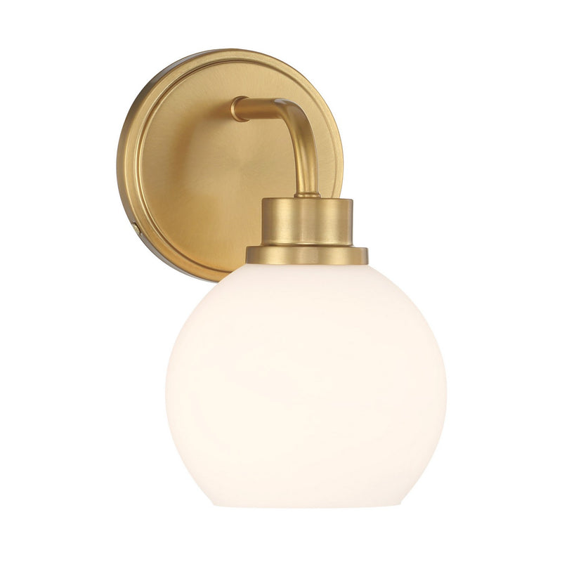 Meridian M90112NB One Light Wall Sconce, Natural Brass