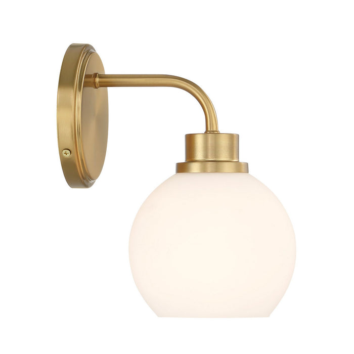 Meridian M90112NB One Light Wall Sconce, Natural Brass