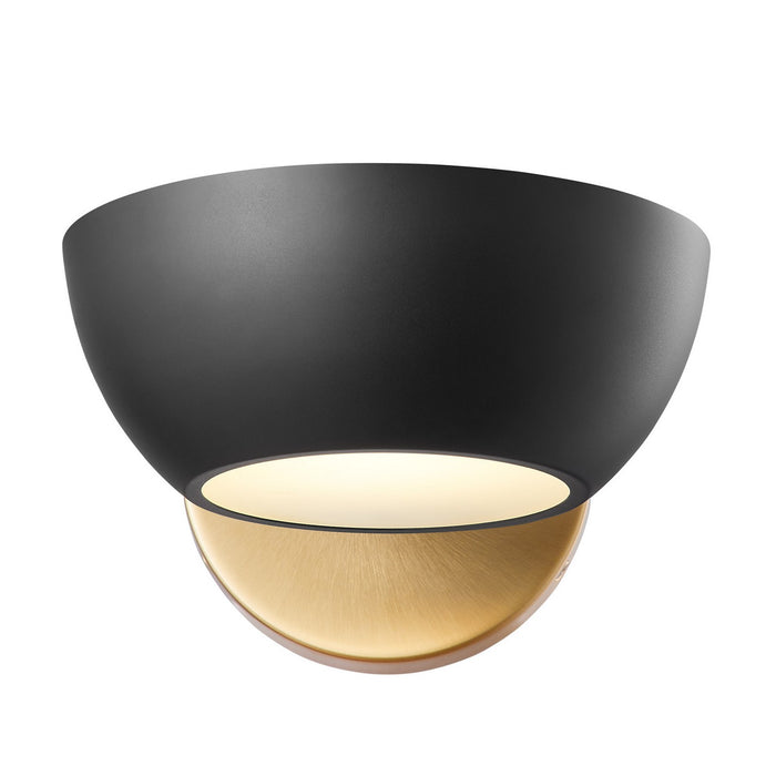 Meridian M90113MBKNB One Light Wall Sconce, Matte Black and Natural Brass