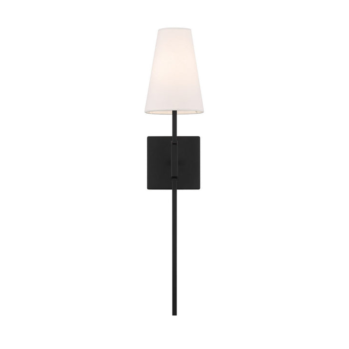 Meridian M90114MBK One Light Wall Sconce, Matte Black