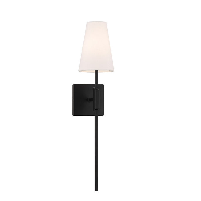 Meridian M90114MBK One Light Wall Sconce, Matte Black
