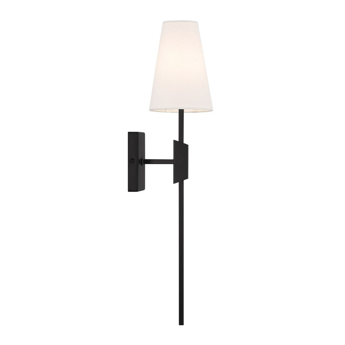 Meridian M90114MBK One Light Wall Sconce, Matte Black