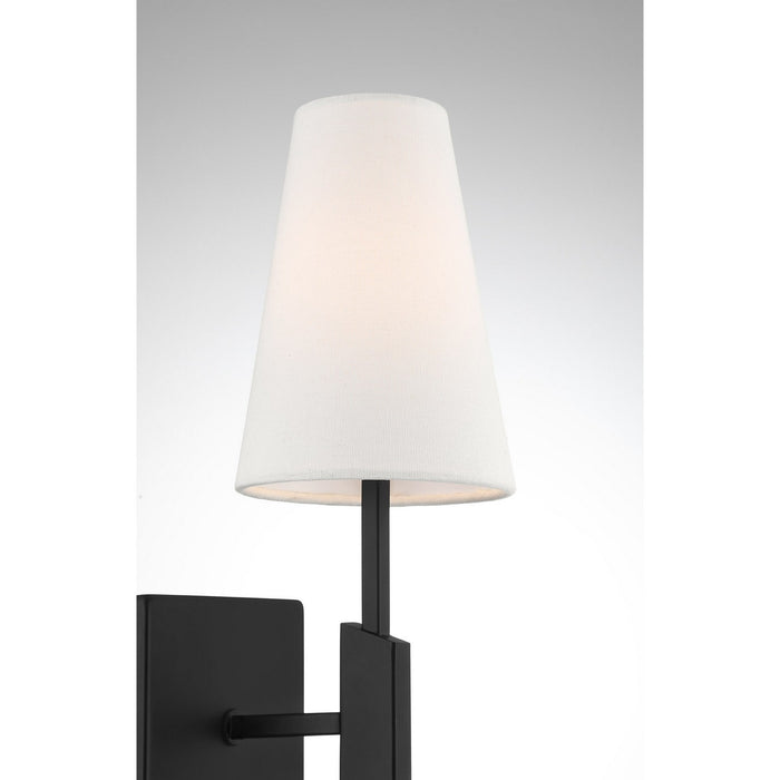 Meridian M90114MBK One Light Wall Sconce, Matte Black