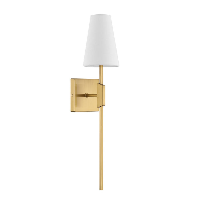 Meridian M90114NB One Light Wall Sconce, Natural Brass