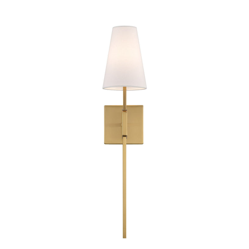 Meridian M90114NB One Light Wall Sconce, Natural Brass