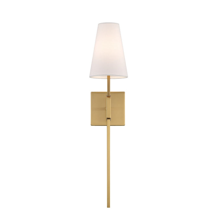 Meridian M90114NB One Light Wall Sconce, Natural Brass