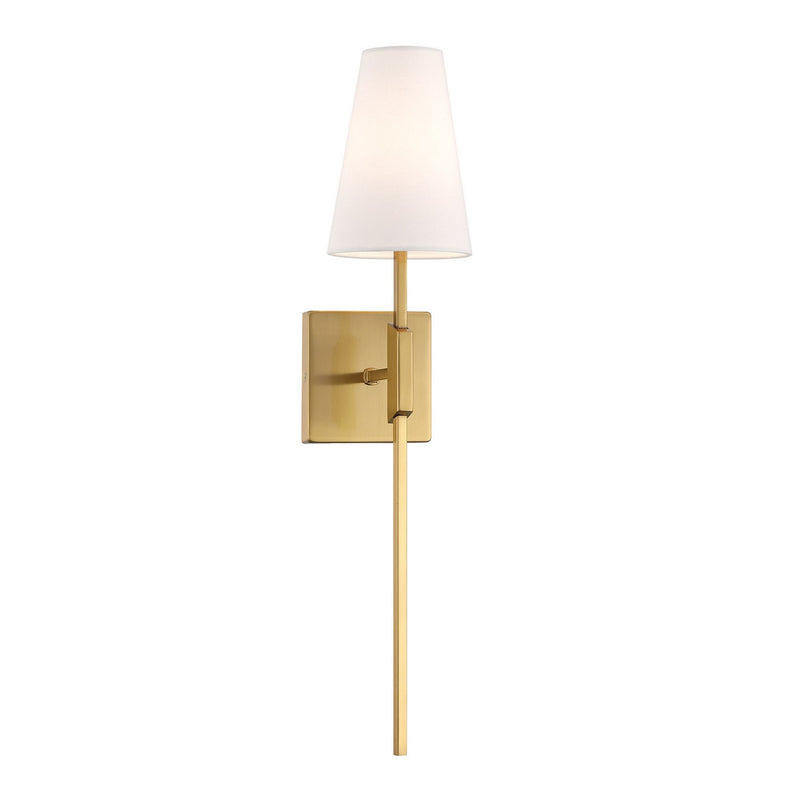 Meridian M90114NB One Light Wall Sconce, Natural Brass