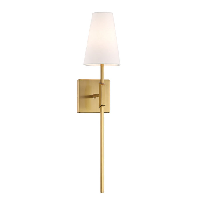 Meridian M90114NB One Light Wall Sconce, Natural Brass