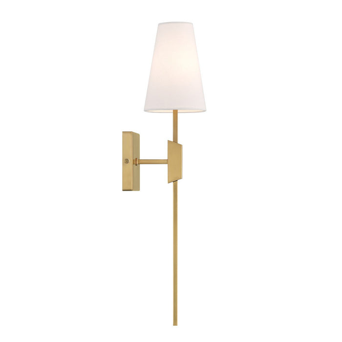 Meridian M90114NB One Light Wall Sconce, Natural Brass