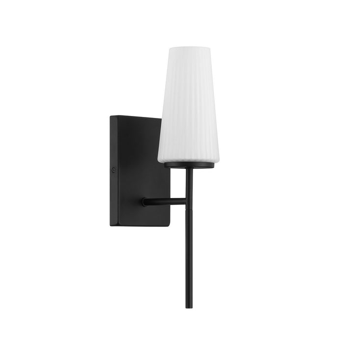 Meridian M90115MBK One Light Wall Sconce, Matte Black