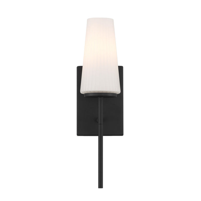 Meridian M90115MBK One Light Wall Sconce, Matte Black