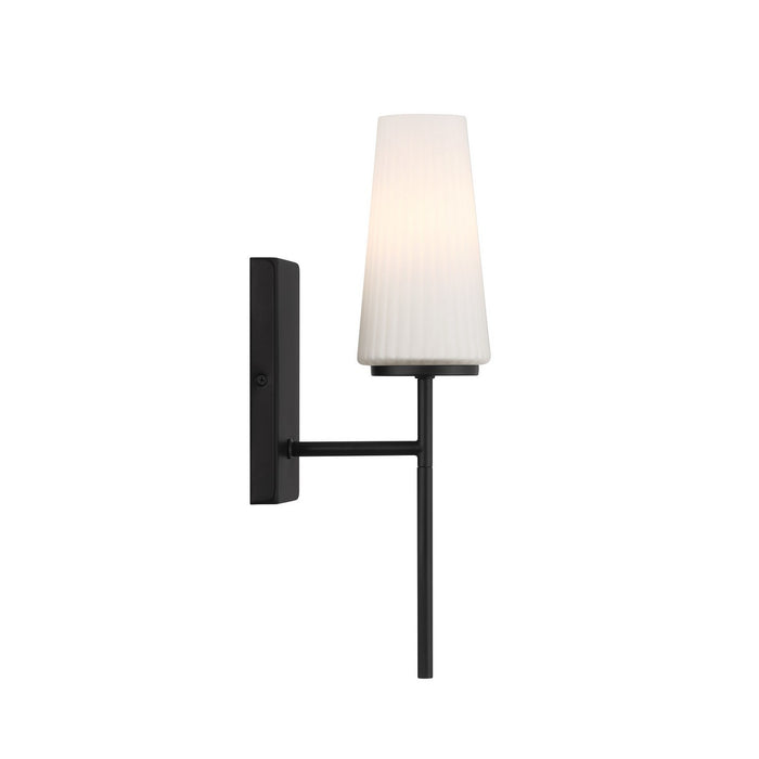 Meridian M90115MBK One Light Wall Sconce, Matte Black