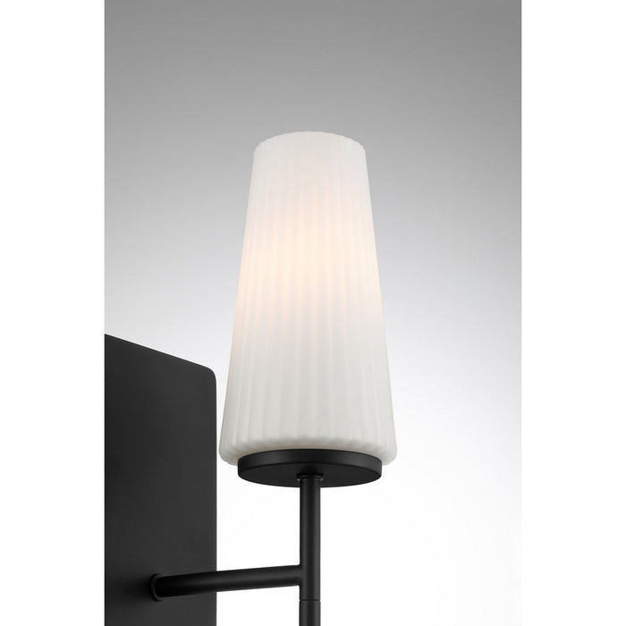 Meridian M90115MBK One Light Wall Sconce, Matte Black