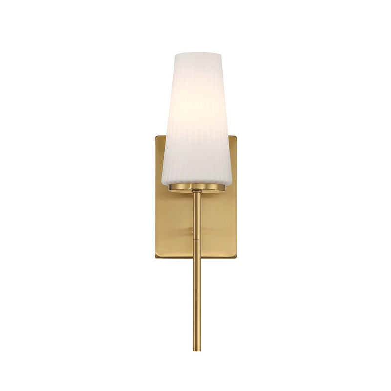 Meridian M90115NB One Light Wall Sconce, Natural Brass