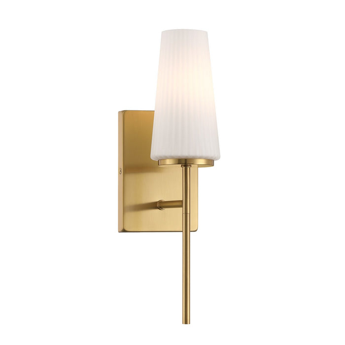 Meridian M90115NB One Light Wall Sconce, Natural Brass
