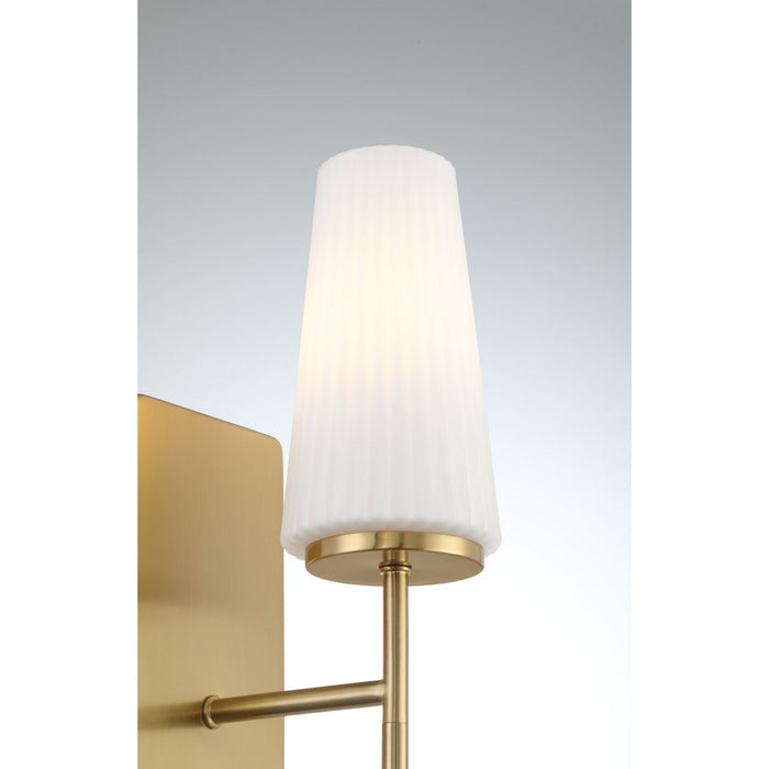 Meridian M90115NB One Light Wall Sconce, Natural Brass