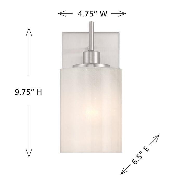 Meridian M90116BN One Light Wall Sconce, Brushed Nickel