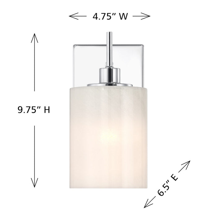 Meridian M90116CH One Light Wall Sconce, Chrome