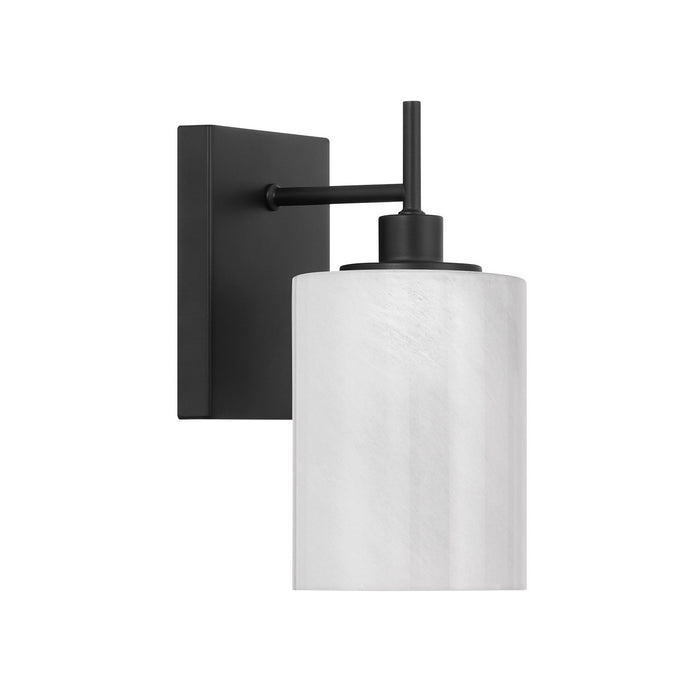 Meridian M90116MBK One Light Wall Sconce, Matte Black
