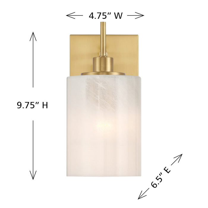 Meridian M90116NB One Light Wall Sconce, Natural Brass