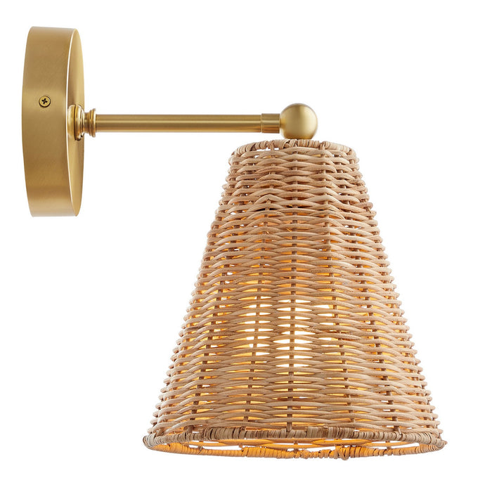 Meridian M90118NB One Light Wall Sconce, Natural Brass