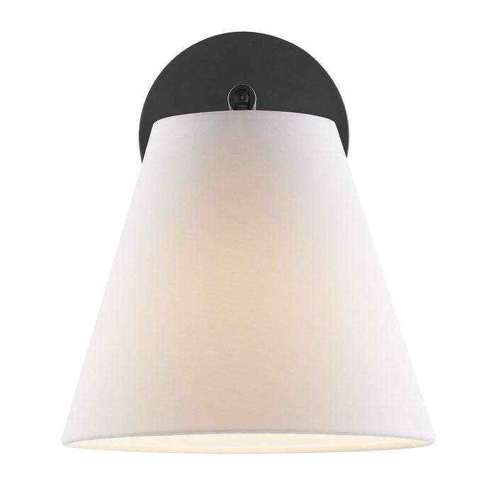 Meridian M90119MBK One Light Wall Sconce, Matte Black