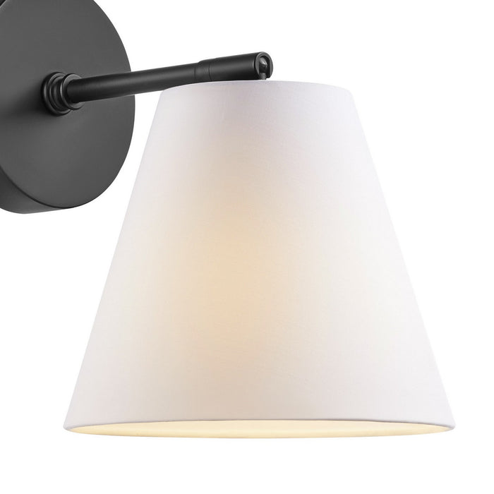 Meridian M90119MBK One Light Wall Sconce, Matte Black