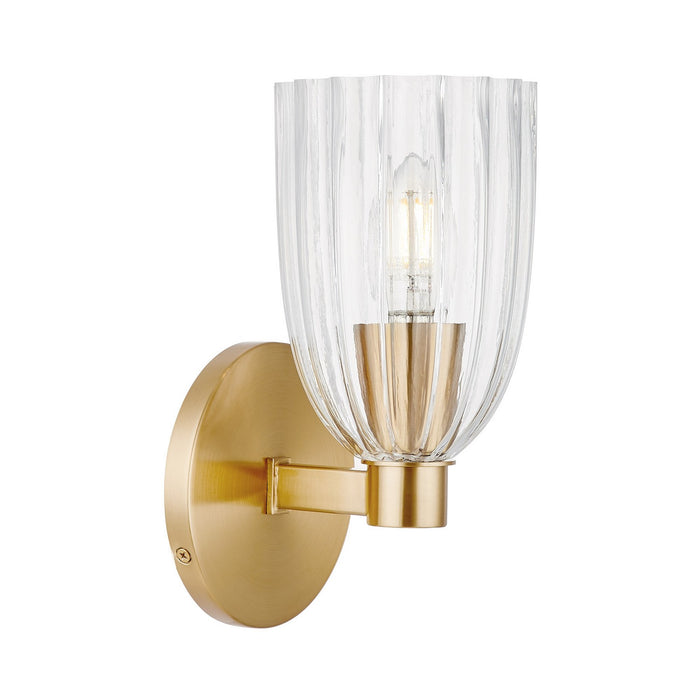 Meridian M90120NB One Light Wall Sconce, Natural Brass