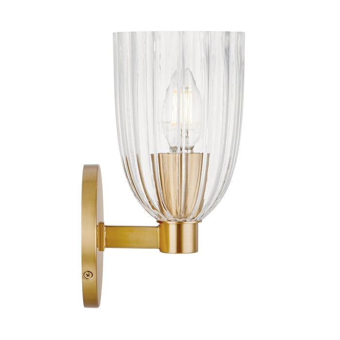 Meridian M90120NB One Light Wall Sconce, Natural Brass