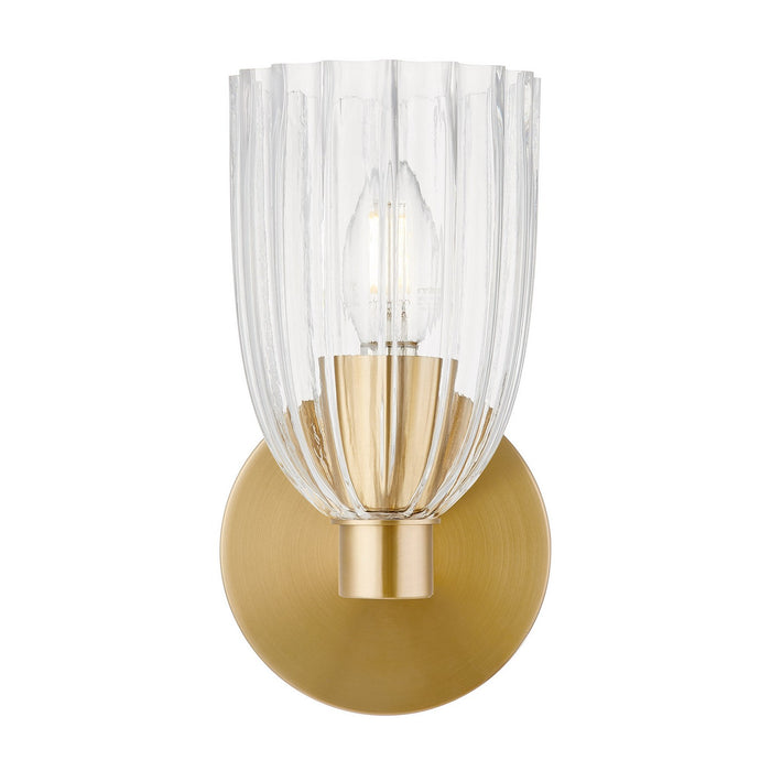 Meridian M90120NB One Light Wall Sconce, Natural Brass