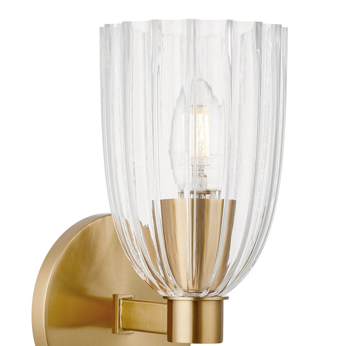 Meridian M90120NB One Light Wall Sconce, Natural Brass
