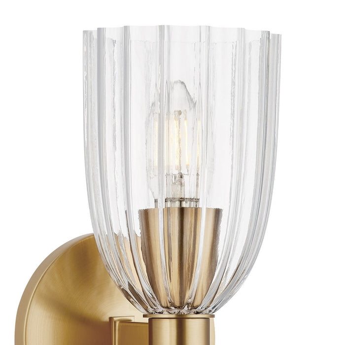 Meridian M90121NB Two Light Wall Sconce, Natural Brass
